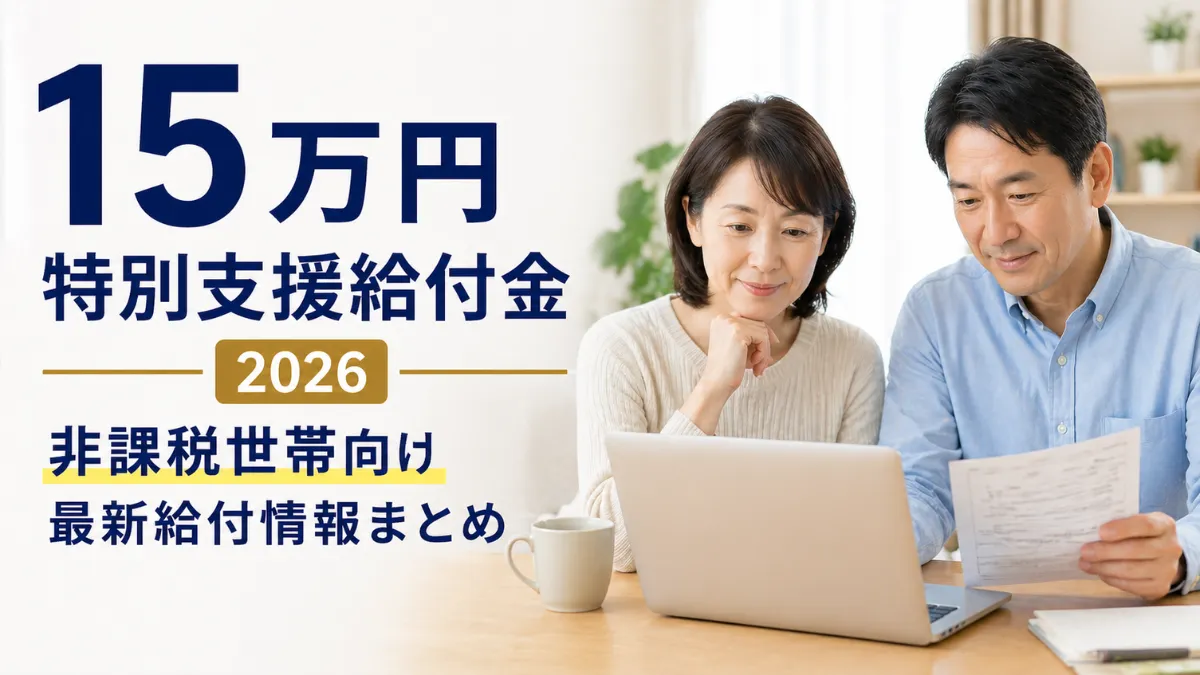 15万円特別支援給付金2026｜非課税世帯向け最新給付情報まとめ