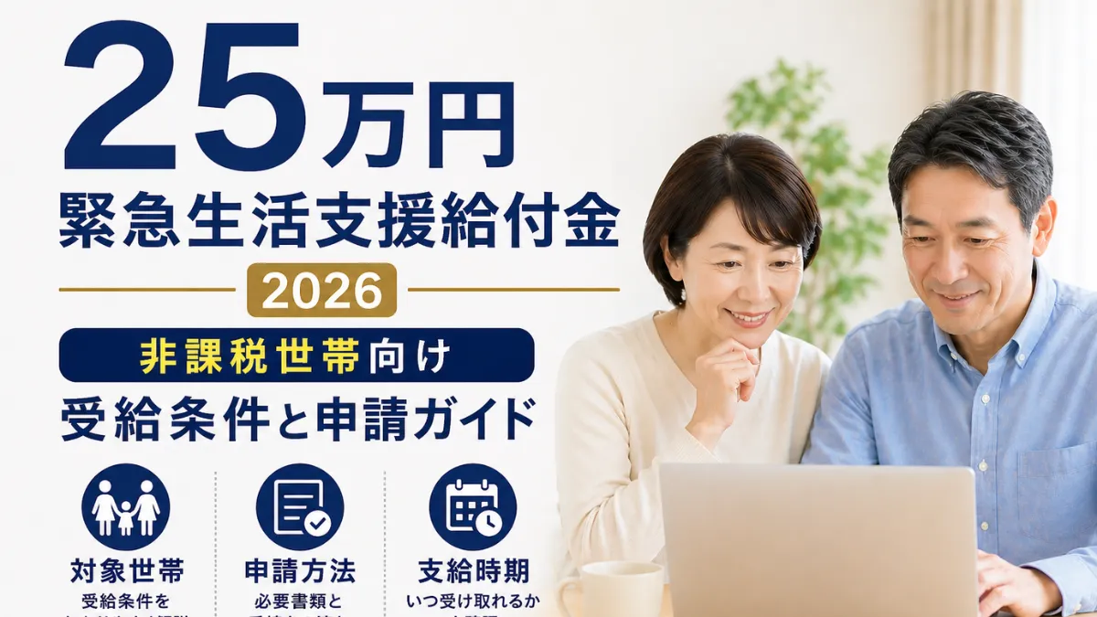 25万円緊急生活支援給付金2026｜非課税世帯の受給条件と申請ガイド