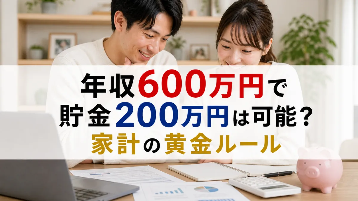 年収600万円で貯金200万円は可能？家計の黄金ルール