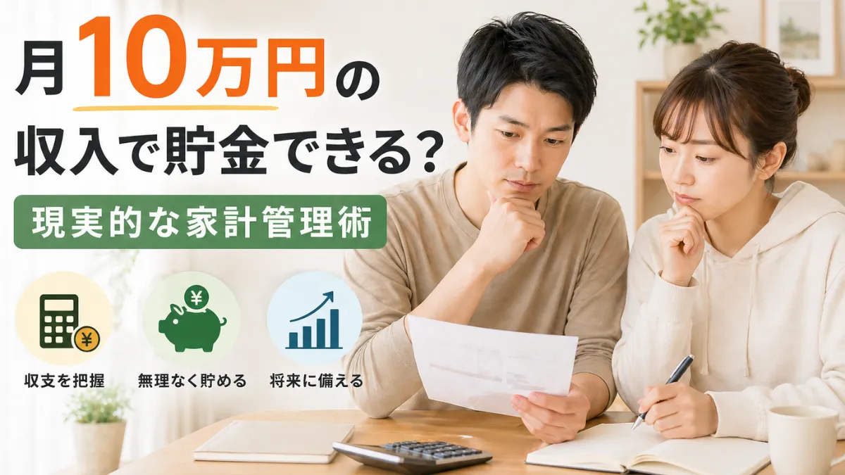 月10万円の収入で貯金できる？現実的な家計管理術