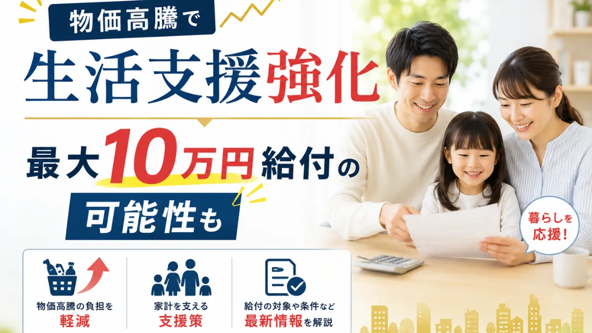 物価高騰で生活支援強化　最大10万円給付の可能性も